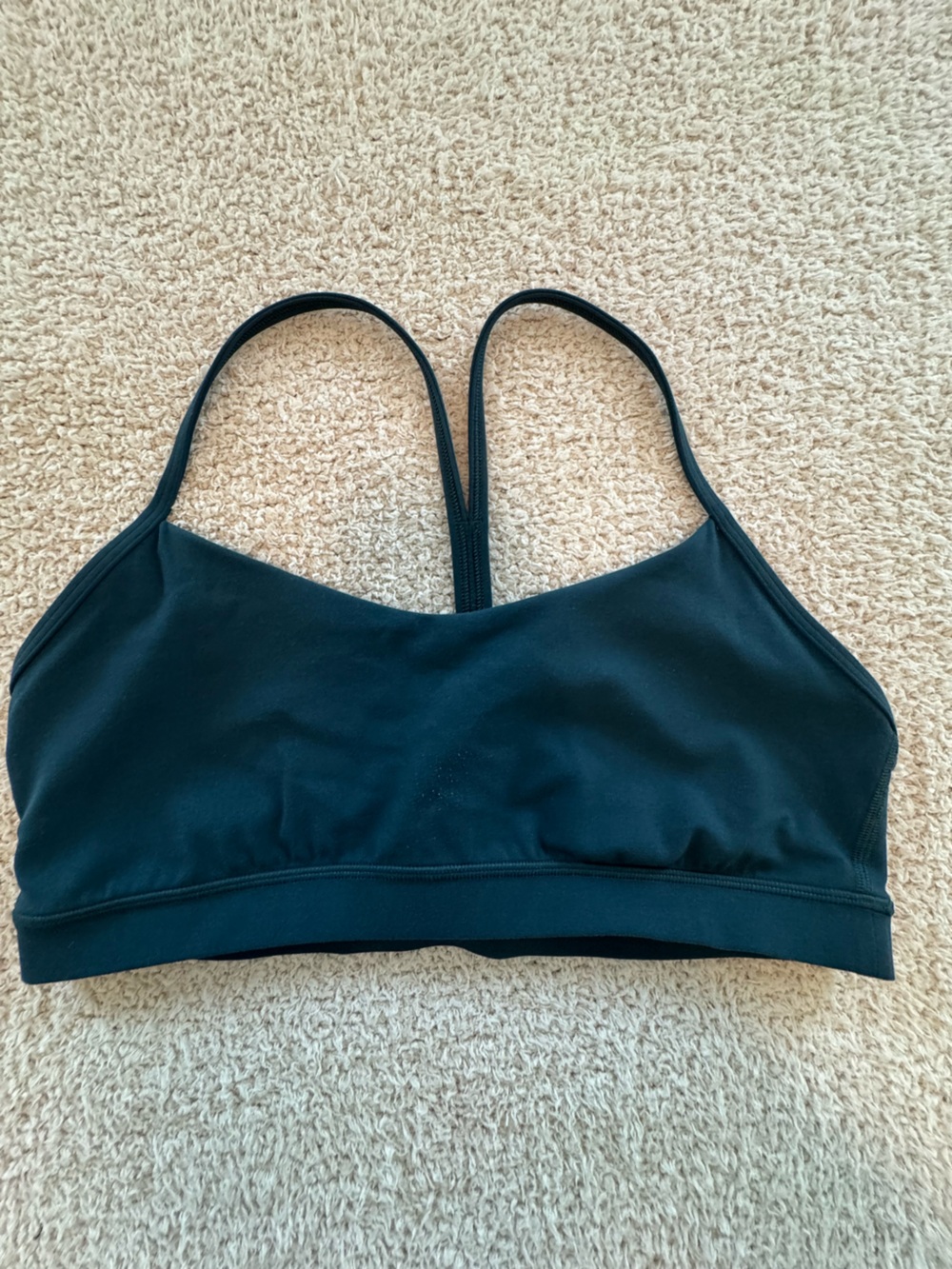 Lululemon dark teal blue y sports bra